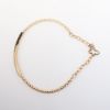 Picture of Delicate 14k Rose Gold & Diamond Cuff Bracelet with Safety Chain