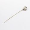 Picture of Antique Early Art Deco 18k White Gold, Old Mine Cut Diamond & Synthetic Sapphire Stick Pin