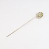 Picture of Antique Art Deco Etched 14k White Gold & Old European Cut Diamond Stick Pin