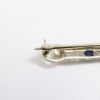 Picture of Antique Art Deco 14k White Gold & Platinum Filigree Bar Brooch with Diamond & Synthetic Sapphires