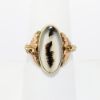 Picture of Antique Early 20th Century 10k Gold & Dendritic Agate Cabochon Ring