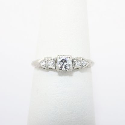 Picture of Antique Art Deco Iridium Platinum & Diamond Engagement Ring