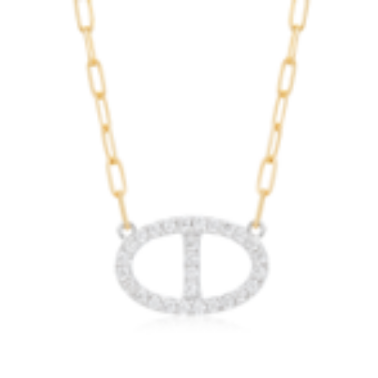 Picture of 14k Yellow Gold and Diamond Necklace