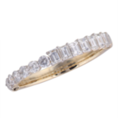 Picture of 14k Yellow Gold Diamond and Baguette Women's Ring