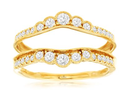 Picture of Beautiful 14k Yellow Gold Diamond Enhancer for Ring