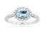 Picture of Diamond and Aquamarine 14k White Gold Ring