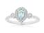 Picture of Aquamarine and Diamond 14k White Gold Ring
