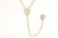 Picture of Baguette and Diamond Cluster 18k White Gold Necklace with Dangling Diamond Accent