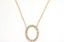 Picture of 14k Yellow Gold and Diamond Oval Necklace