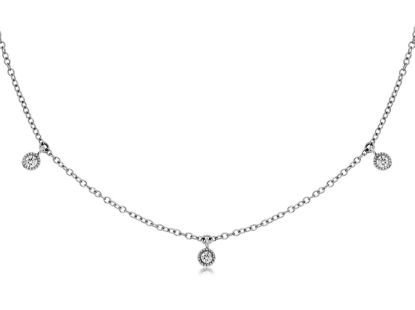 Picture of 14k White Stationed Diamond Necklace