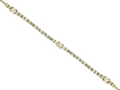 Picture of Brilliant Diamond Bolo Bracelet set in 14k White Gold 