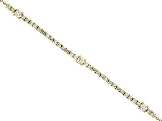 Picture of Brilliant Diamond Bolo Bracelet set in 14k White Gold 