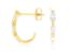 Picture of 14k Gold Fancy Diamond Half Hoop Earrings