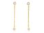 Picture of Diamond Chain Dangle Earrings set in 14k Yellow Gold