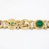 Picture of Vintage 14k Yellow Gold & Gemstone Slide Charm Bracelet with Snake & Dragon Motifs