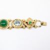 Picture of Vintage 14k Yellow Gold & Gemstone Slide Charm Bracelet with Snake & Dragon Motifs