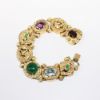 Picture of Vintage 14k Yellow Gold & Gemstone Slide Charm Bracelet with Snake & Dragon Motifs