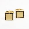 Picture of Vintage Mid Century Lucien Piccard 14k Yellow Gold & Garnet Cufflinks