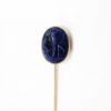 Picture of Vintage 14k Yellow Gold & Carved Lapis Lazuli King Tutankhamun Egyptian Revival Stick Pin