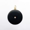 Picture of Antique Victorian Era 14k Yellow Gold & Black Enamel Mourning Locket with Mine Cut Diamond Accent