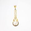 Picture of Antique Art Nouveau 10k Yellow Gold & Pearl Lavalier Pendant