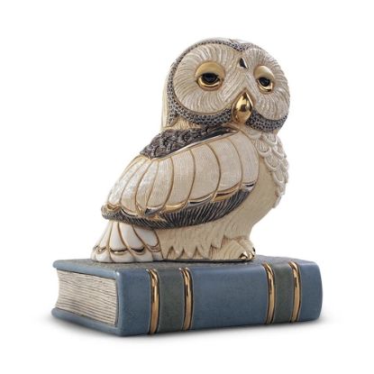 Picture of De Rosa Owl On Book Figurine