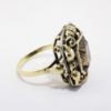 Picture of Antique Early 20th Century 14k Yellow Gold & Smoky Quartz Statement Ring