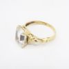 Picture of Antique Edwardian Era 10k Yellow Gold & Emerald Cut Rock Crystal Ring