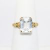 Picture of Antique Edwardian Era 10k Yellow Gold & Emerald Cut Rock Crystal Ring