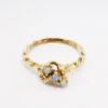 Picture of Antique 10k Yellow Gold Double Flower Ring with Opal Cabochons by Benedict & Warner