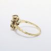 Picture of Vintage Freeform 10k Yellow Gold & Freshwater Pearl Ring with Diamond Accents