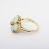 Picture of Antique 14k Yellow Gold & Opal Cabochons Ring with Diamond Accent