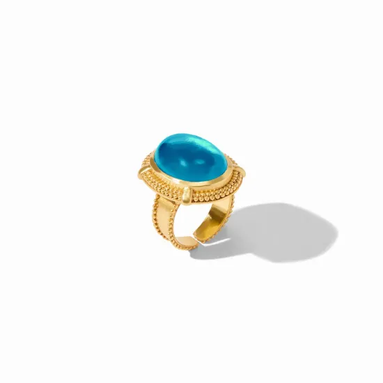 Picture of Cabochon Statement Ring in Iridescent Blue