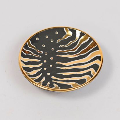 Picture of Small Black 'Tiger Stripe' Bullet Bowl / Ring Dish