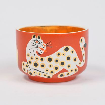 Picture of Orange Small 'Chubby Leopard' Bowl