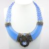 Picture of Retired Heidi Daus 'Signature Accent' Collar Necklace & Earring Set in Blue