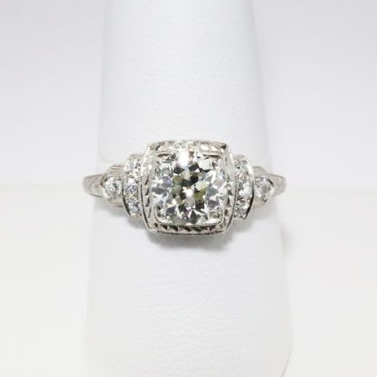 Picture of Antique Art Deco Platinum & Old European Cut Diamond Engagement Ring