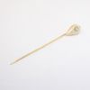 Picture of Antique Edwardian Era 14k Gold, Mother of Pearl, White Enamel & Seed Pearl Stick Pin