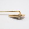 Picture of Antique Edwardian Era 14k Gold, Mother of Pearl, White Enamel & Seed Pearl Stick Pin