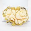 Picture of Large Victorian 14k Gold & Carved Coral Rose Brooch/Pendant with Diamond Accents