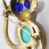 Picture of Vintage Crown Trifari Turquoise 'Jelly Belly' Monkey Brooch