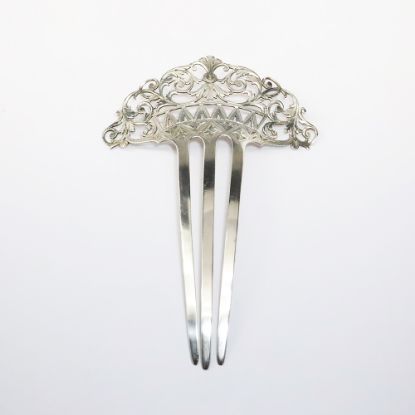 Picture of Antique Victorian Sterling Silver Decorative Hair Comb