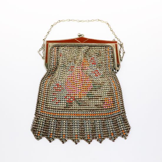 Picture of Vintage 1930's Whiting & Davis Enameled Mesh Flapper Purse