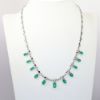 Picture of 14k White Gold Emerald & Diamond Necklace 