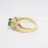 Picture of 14k Yellow Gold Emerald & Diamond Ring 