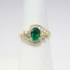 Picture of 14k Yellow Gold Emerald & Diamond Ring 