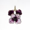 Picture of Vintage David Andersen Gilt Sterling Silver & Purple Guilloche Enamel Pansy Pendant