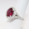 Picture of Vibrant 18k White Gold, Rubellite Tourmaline & Diamond Ring 