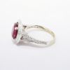 Picture of Vibrant 18k White Gold, Rubellite Tourmaline & Diamond Ring 