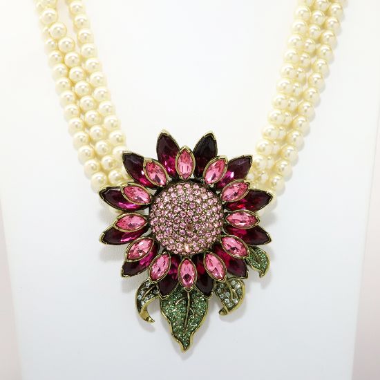 Picture of Retired Heidi Daus 'Divine Miss Daisy' Necklace in Pink